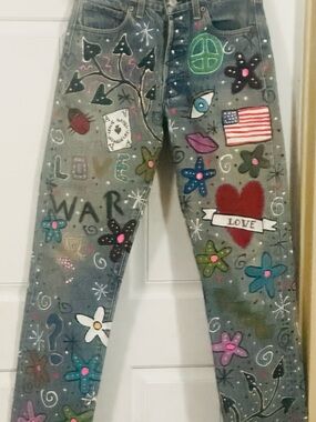 THE LESLIE HAMEL PSYCHEDELIC JEANS — THE ORIGINAL Levi's 501 Womens Jeans